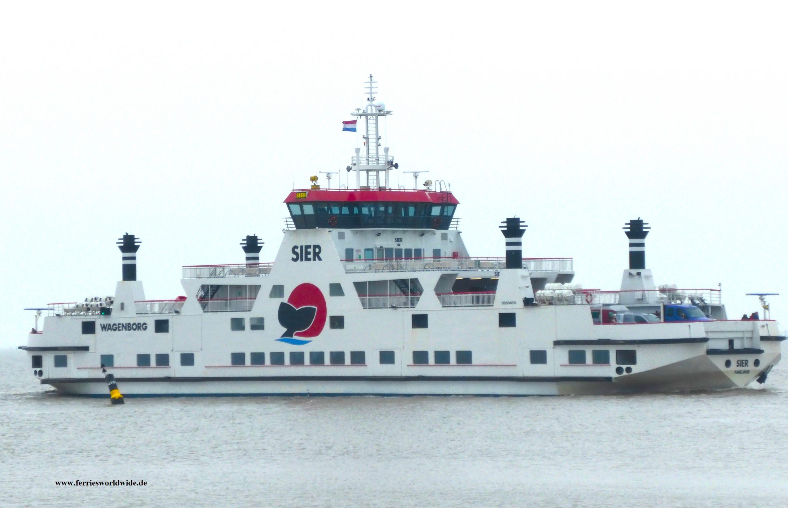 Wagenborg Fähre ferry Fährschiff Sier, IMO 9075761, MMSI 244710741, Rufzeichen PG6257